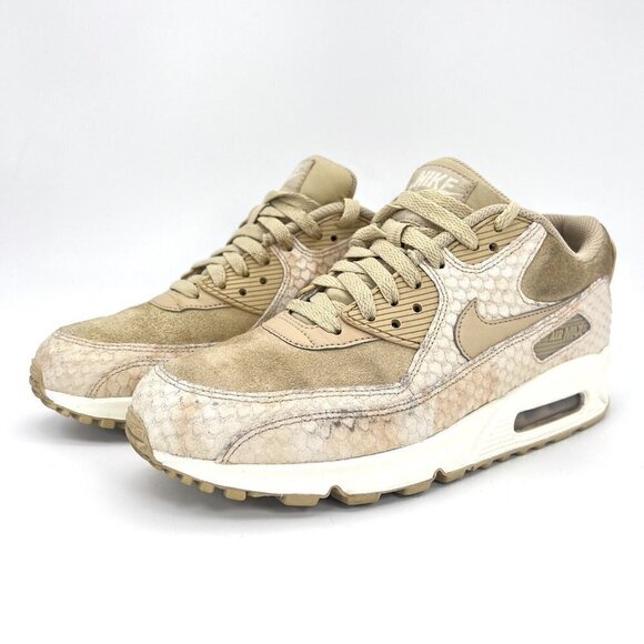 Nike Air Max 90 Linen Sail Snake" 896497-200 Women Size 8.5 Running Old Fashion - Picture 1 of 12